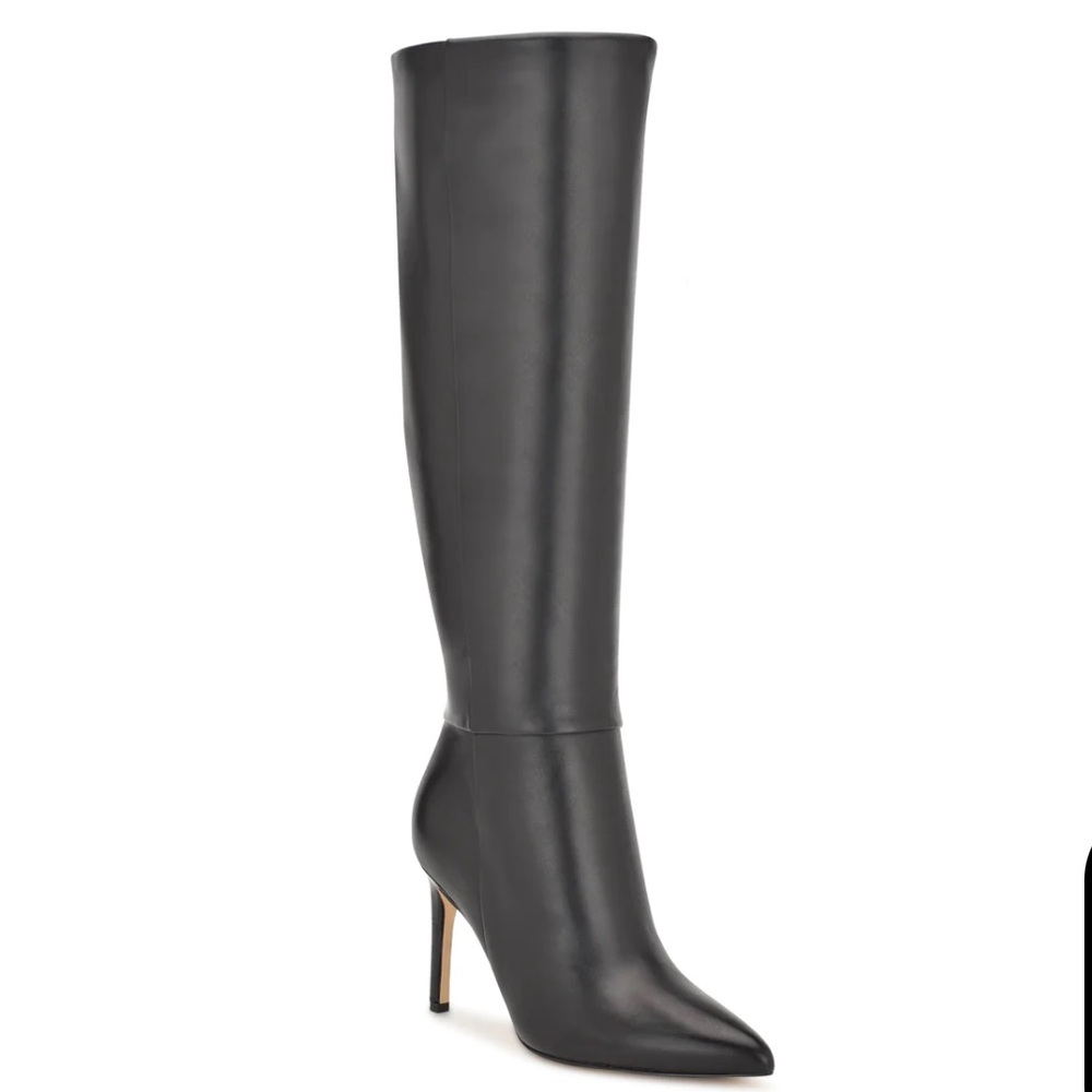 Nine West Richy Heeled Boots Black Knee High